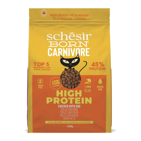 Schesir Born Carnivore Chicken with Egg Dry Cat Food 1.25kg