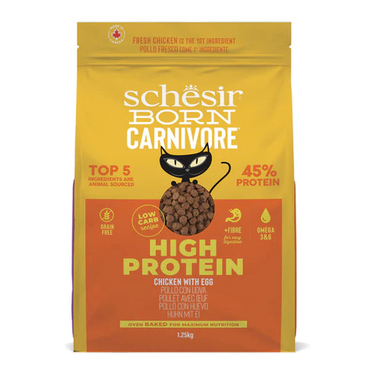 Schesir Born Carnivore Chicken with Egg Dry Cat Food 1.25kg