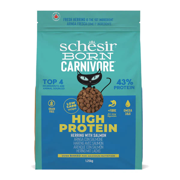 Schesir Born Carnivore Herring and Salmon Dry Cat Food 1.25kg