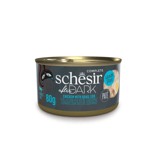 Schesir After Dark Chicken with Quail Egg in Pate Grain-free Wet Cat Food 80g