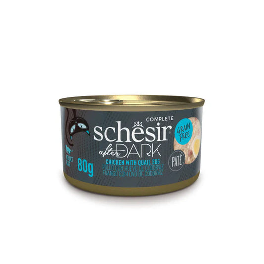 Schesir After Dark Chicken with Quail Egg in Pate Grain-free Wet Cat Food 80g