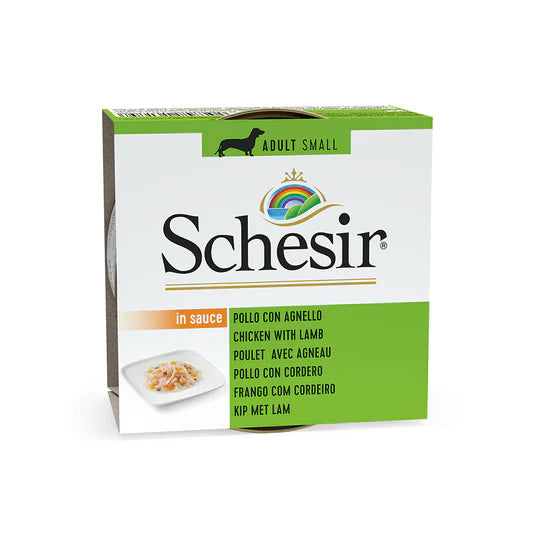 Schesir Chicken with Lamb in Sauce for Small Breed Wet Dog Food 85g