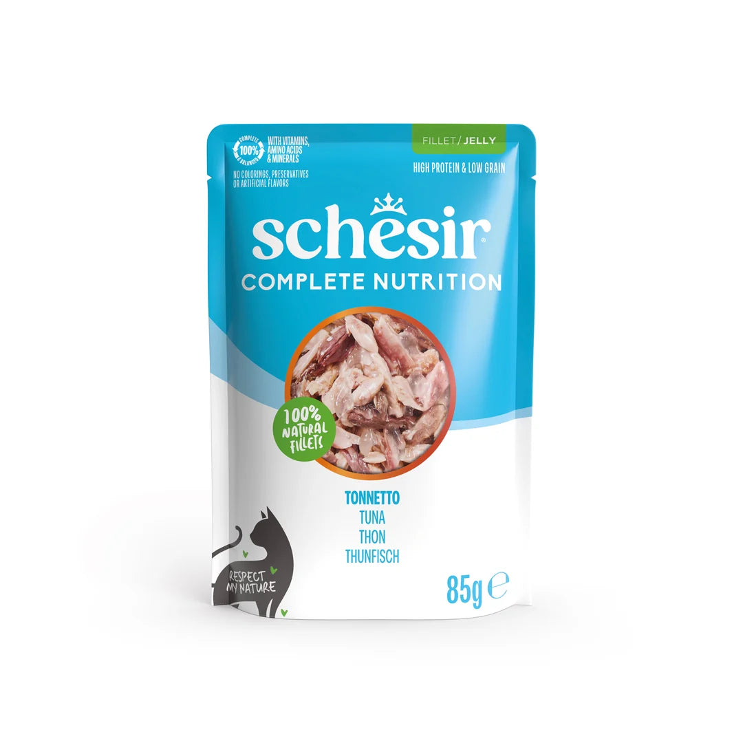 Schesir Complete Nutrition Tuna Fillet in Jelly Wet Cat Food Pouch 85g