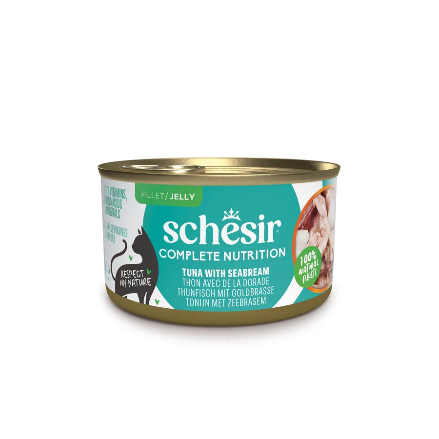 Schesir Complete Nutrition Tuna with Seabream Fillet in Jelly Wet Cat Food 85g