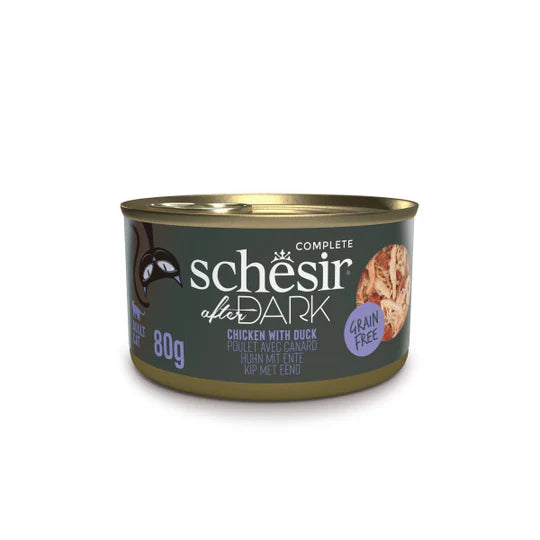 Schesir After Dark Chicken with Duck in Broth Grain-free Wet Cat Food 80g