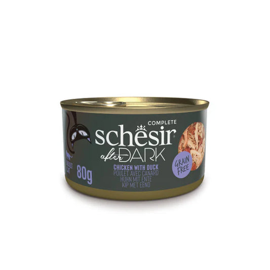 Schesir After Dark Chicken with Duck in Broth Grain-free Wet Cat Food 80g