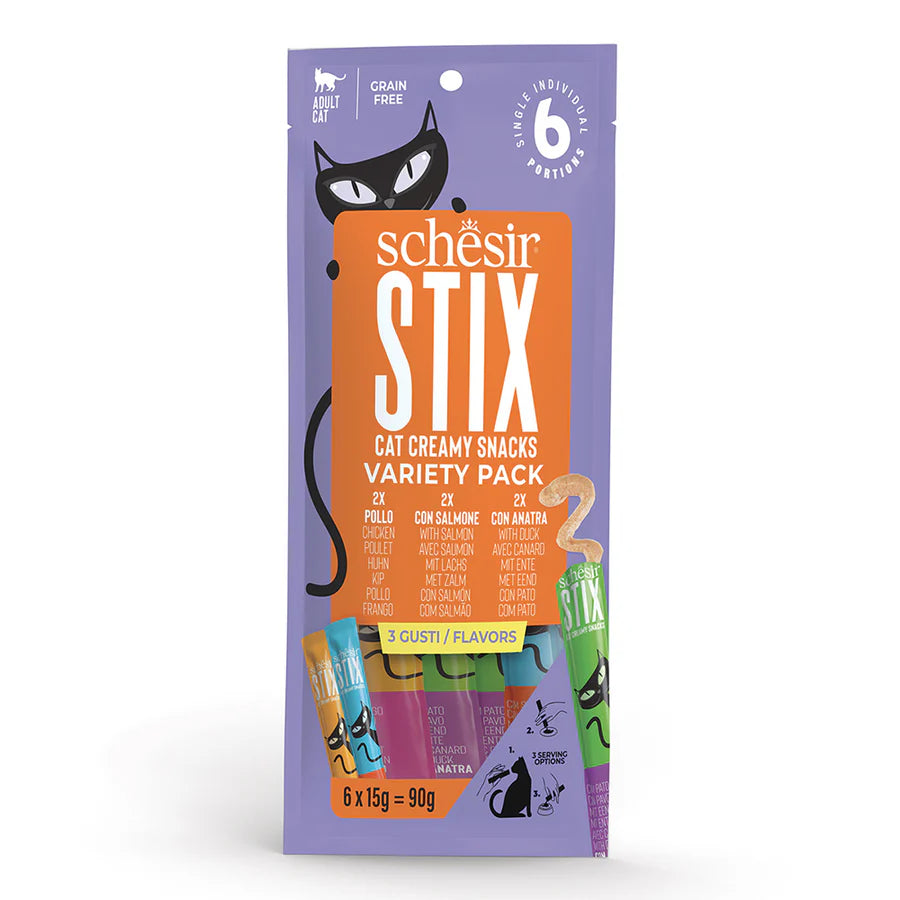 Schesir Stix Cat Treat Variety Pack 6 x 15g