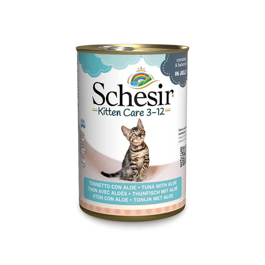 Schesir Kitten Care 3 to 12 months Tuna with Aloe in Jelly Wet Cat Food 140g