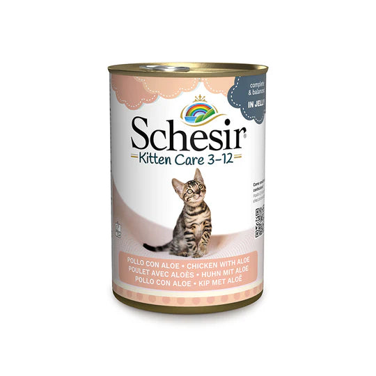 Schesir Kitten Care 3 to 12 months Chicken with Aloe in Jelly Wet Cat Food 140g