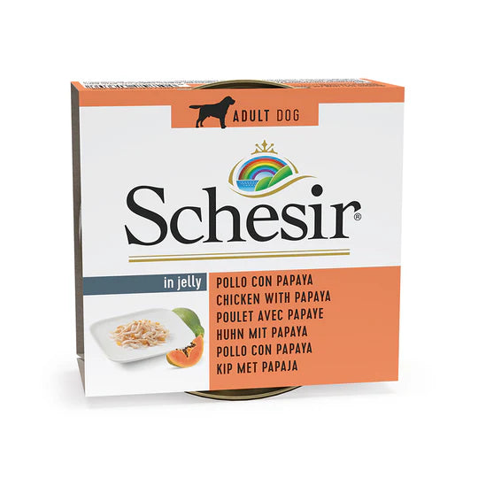Schesir Chicken with Papaya in Jelly Wet Dog Food 150g