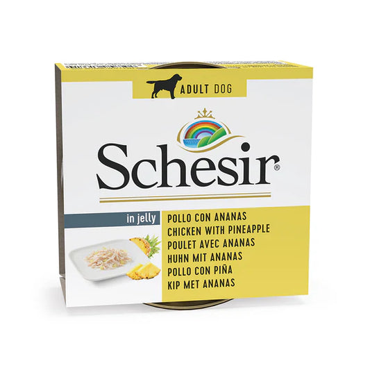 Schesir Chicken with Pineapple in Jelly Wet Dog Food 150g