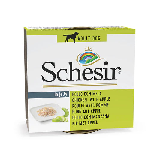 Schesir Chicken with Apple in Jelly Wet Dog Food 150g
