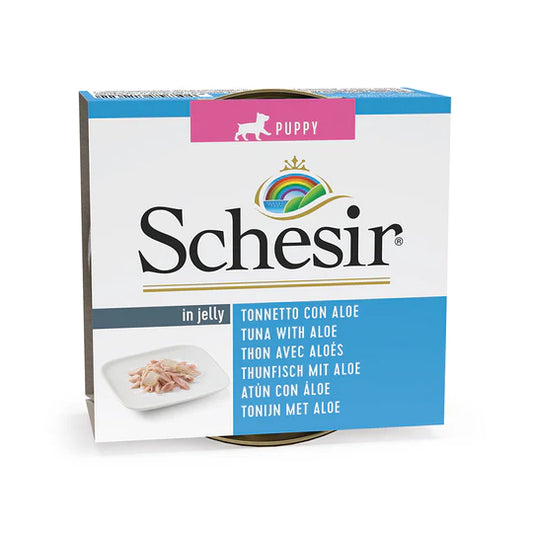 Schesir Tuna with Aloe in Jelly for Puppy Wet Dog Food 150g