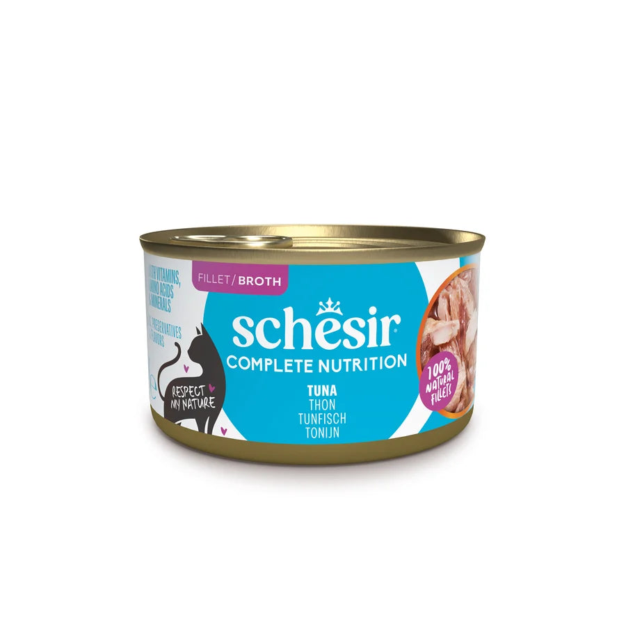 Schesir Complete Nutrition Tuna Fillet in Broth Wet Cat Food 85g