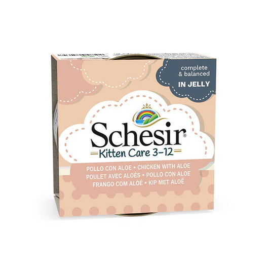 Schesir Kitten Care 3 to 12 months Chicken with Aloe in Jelly Wet Cat Food 85g