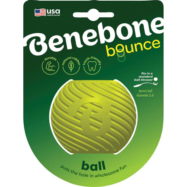 Benebone Natural Rubber Ball Medium Chew Toy for Dogs