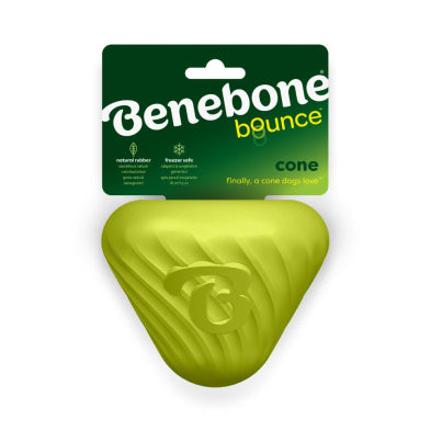 Benebone Natural Rubber Cone Medium Chew Toy for Dogs