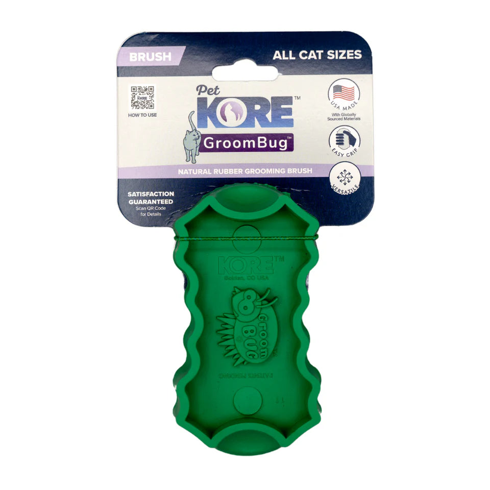 PetKORE Groombug Rubber Grooming Brush for Cats Medium