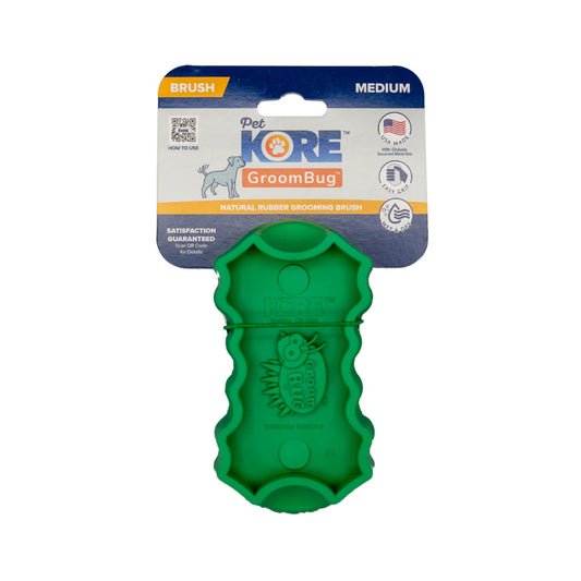 PetKORE Groombug Rubber Grooming Brush for Dogs Medium