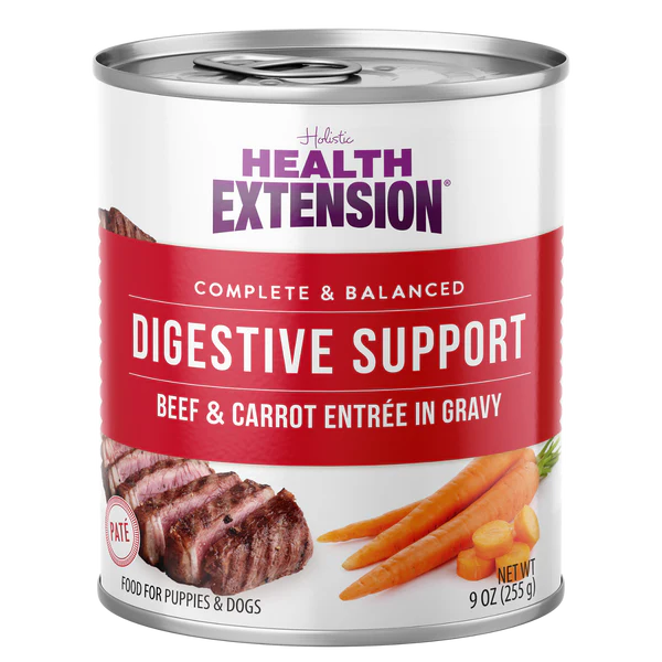 Health Extension Digestive Support Beef & Carrot Entrée in Gravy Wet Dog Food 255g