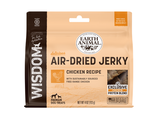 Earth Animal Wisdom Air-dried Chicken Jerky Dog Treat 113g