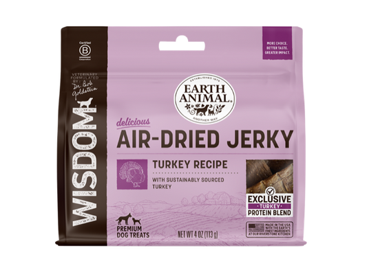 Earth Animal Wisdom Air-dried Turkey Jerky Dog Treat 113g