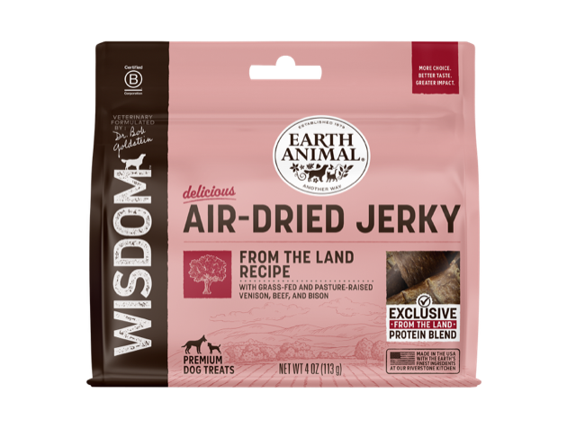 Earth Animal Wisdom Air-dried From the Land Jerky Dog Treat 113g