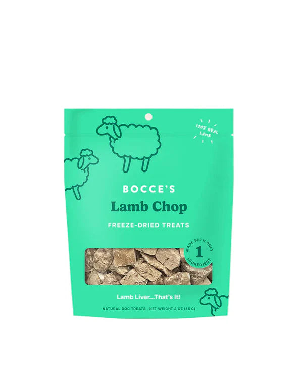 Bocce's Bakery Lamb Chop Freeze-Dried Lamb Liver Dog Treats 85g