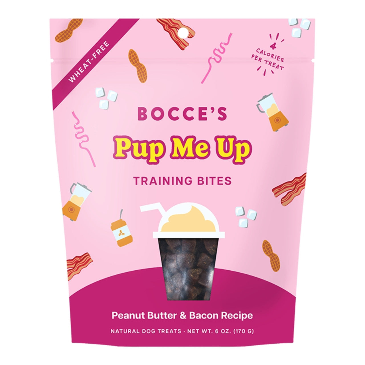 Bocce's Bakery Pup Me Up Training Bites Peanut Butter & Bacon Recipe Dog Treats 170g