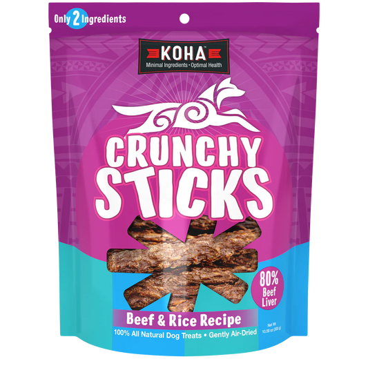 Koha Crunchy Sticks Air-dried Beef and Rice Recipe Dog Treats 300g