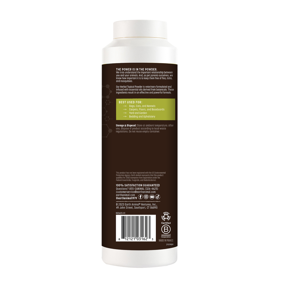 Earth Animal Nature's Protection Flea and Tick Protection Topical Powder 227g