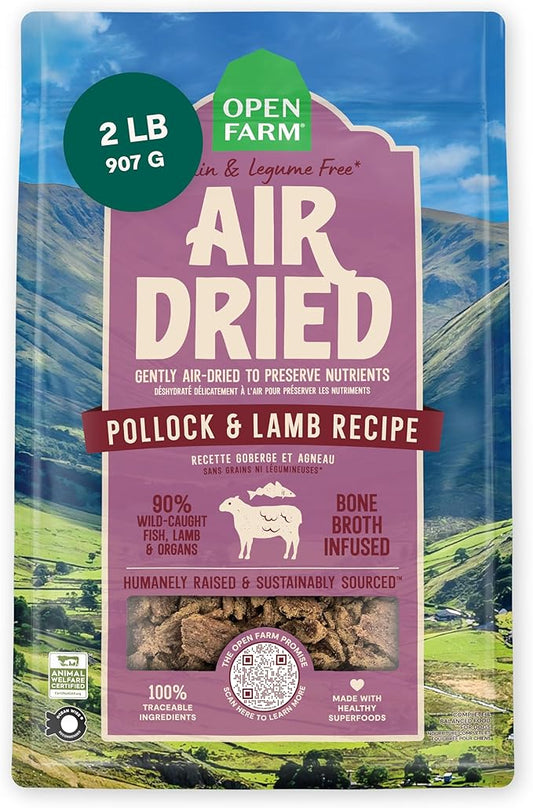 Open Farm Air-dried Pollock & Lamb Recipe Dry Dog Food 907g