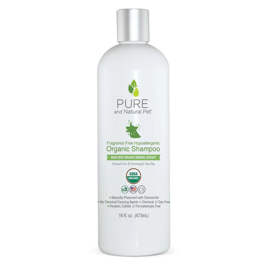 Pure and Natural Pet USDA Organic Fragrance-free Hypoallergenic Shampoo for Dogs 473ml