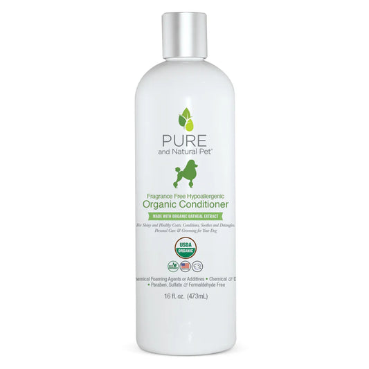 Pure and Natural Pet USDA Organic Fragrance-free Hypoallergenic Conditioner for Dogs 473ml