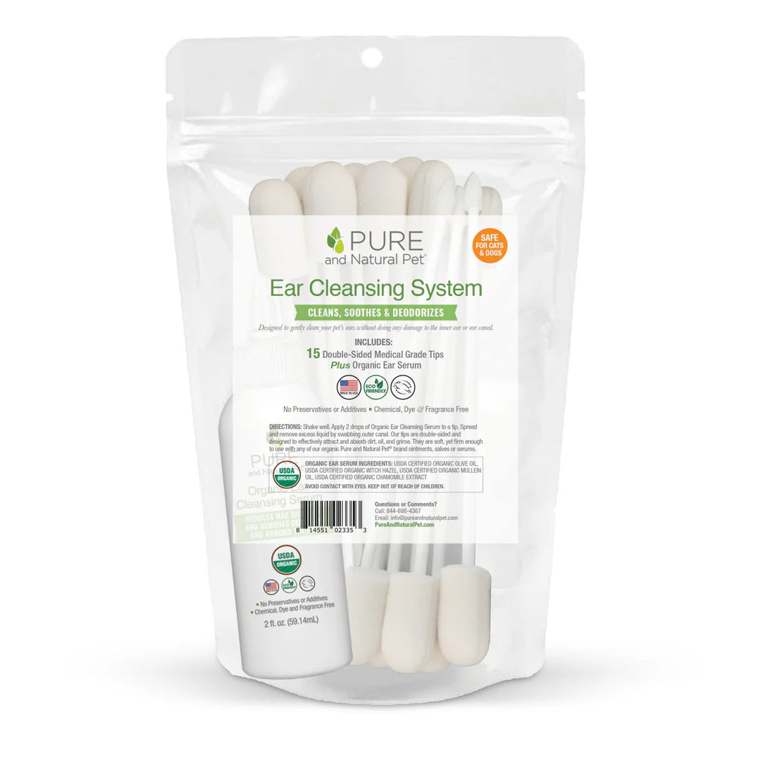 Pure and Natural Pet Ear Cleansing System Kit