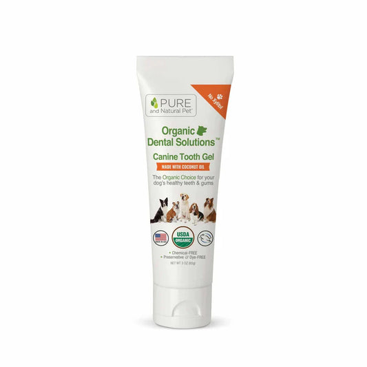 Pure and Natural Pet USDA Organic Dental Solutions Tooth Gel for Dogs 85g