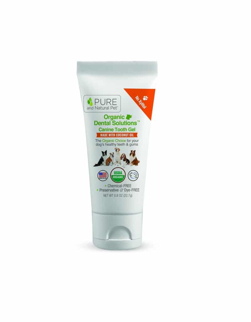 Pure and Natural Pet USDA Organic Dental Solutions Tooth Gel for Dogs Travel Size 22g