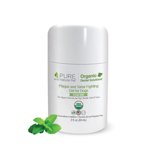 Pure and Natural Pet USDA Organic Dental Solutions Plaque and Tartar Fighting Gel for Dogs 60ml