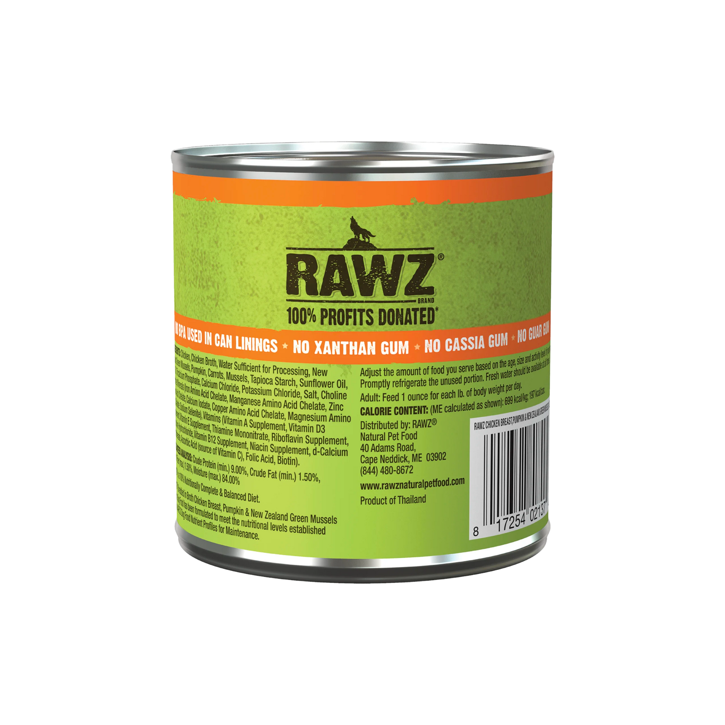 Rawz Shredded in Broth Chicken, Pumpkin and Mussels Wet Dog Food 283g
