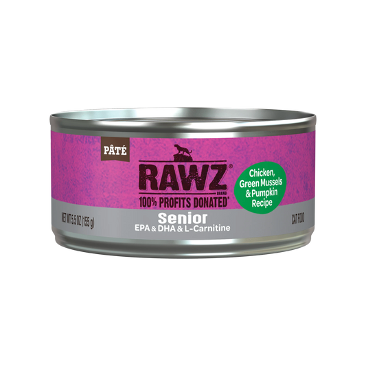 Rawz Senior Chicken, Green Mussels and Pumpkin Wet Cat Food 155g