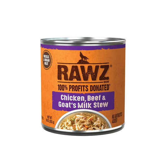 Rawz Chicken, Beef & Goat’s Milk Stew Dog Food 283g
