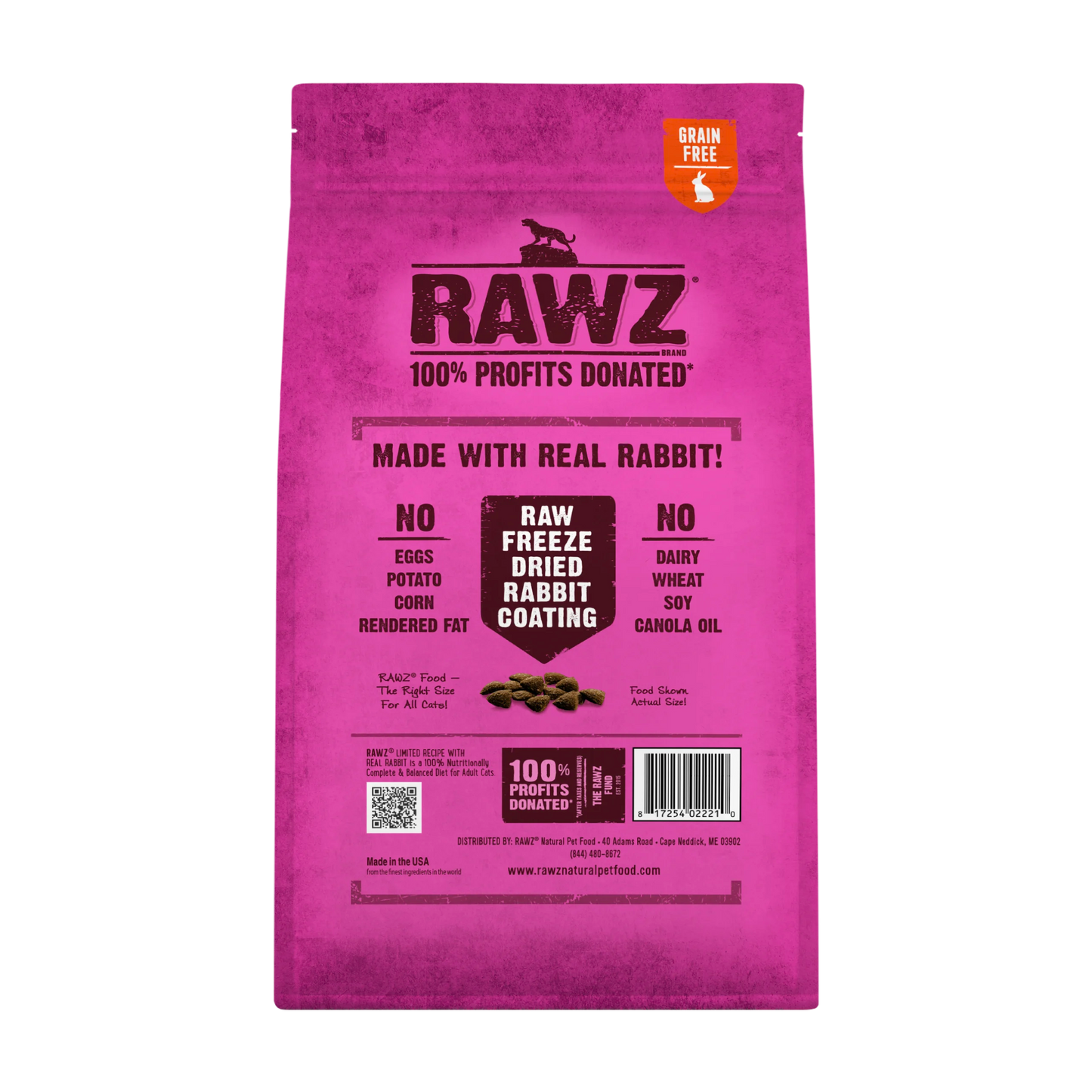 Rawz Limited Ingredient Rabit Dry Adult Cat Food 1.5kg