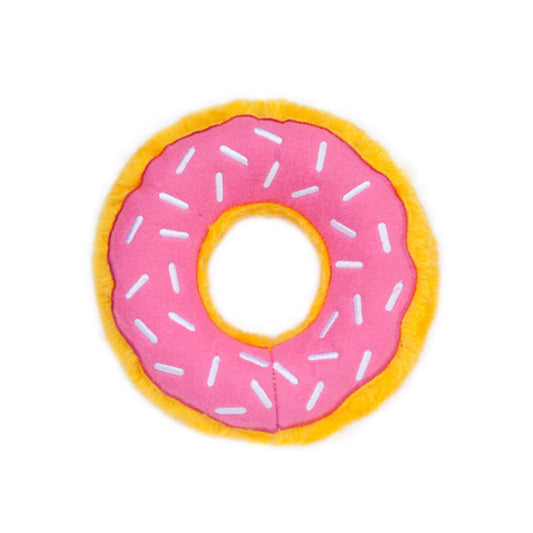 Zippy Paws Strawberry Donutz Medium Toy