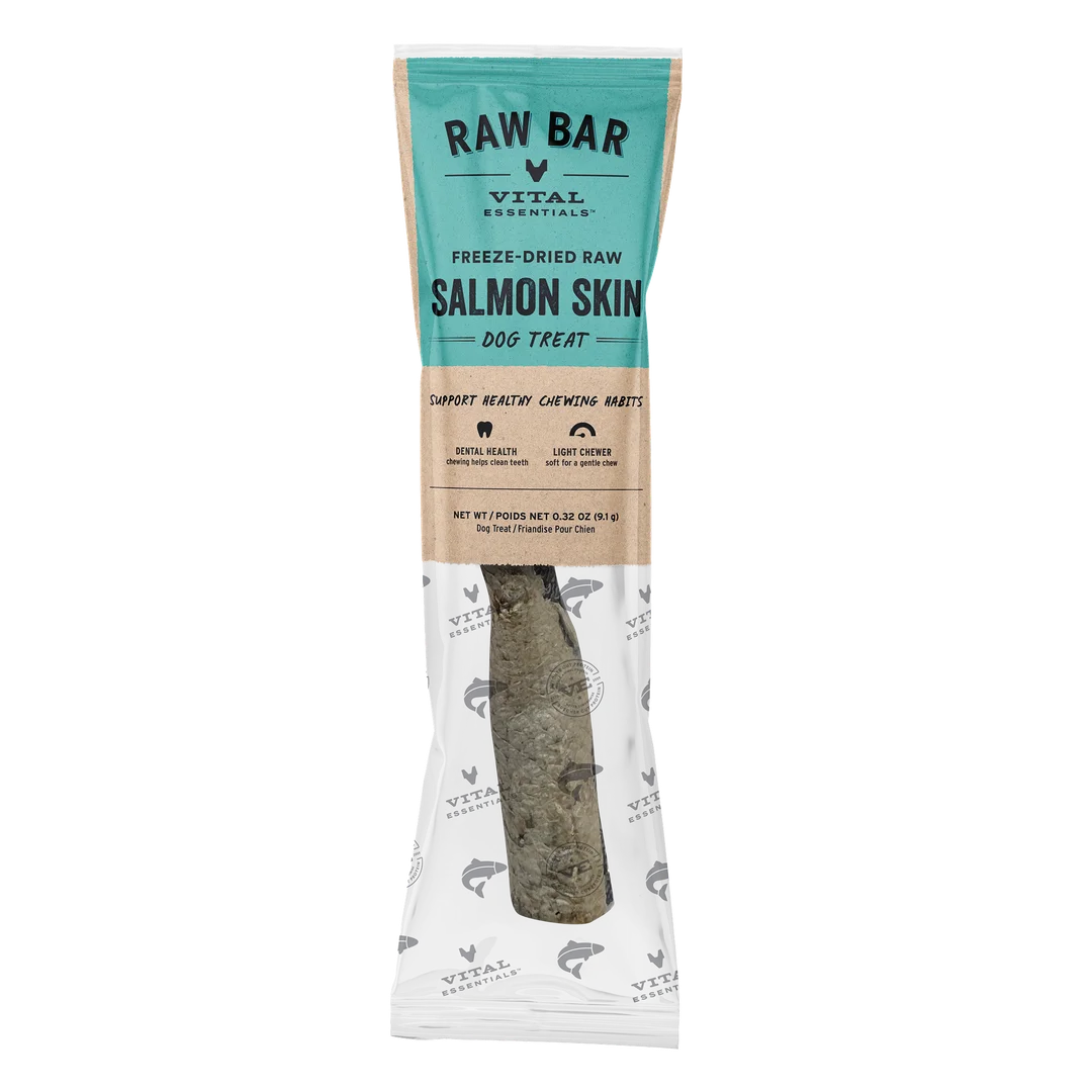 Vital Essentials Freeze-dried Raw Bar Salmon Skin Dog Treat