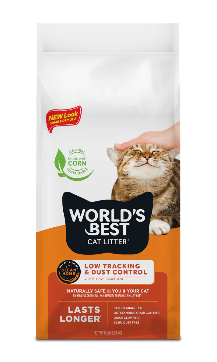 World's Best Cat Litter Cat Litter Low Track Unscented 8 Lb