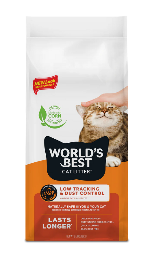 World's Best Cat Litter Cat Litter Low Track Unscented 8 Lb