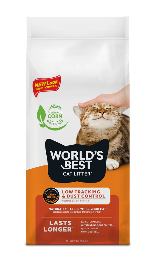 World's Best Cat Litter Cat Litter Low Track Unscented 28 Lb
