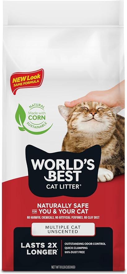 World's Best Cat Litter Multiple Cat Unscented Cat Litter 3.63kg