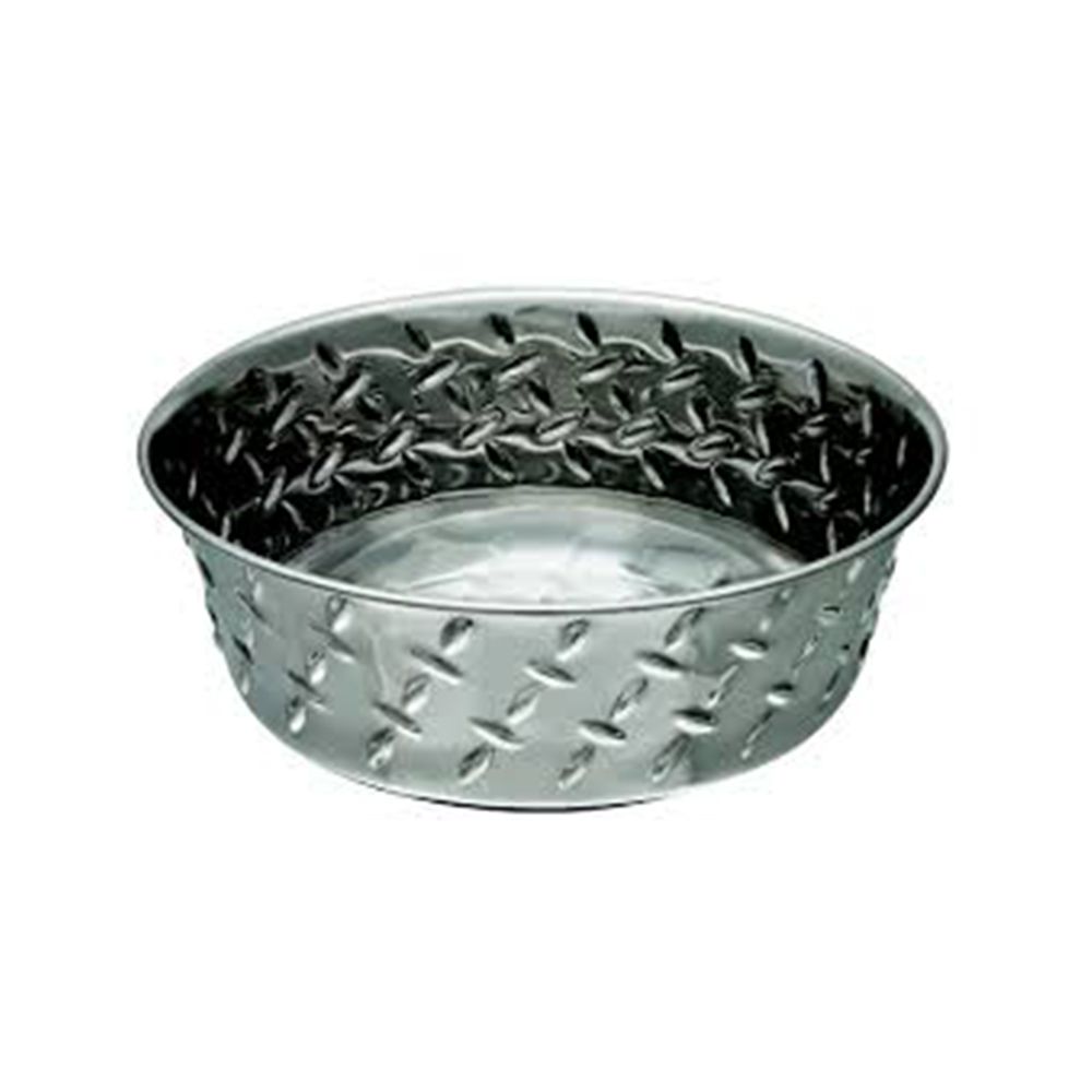 Loving Pets Bowl Diamond Plated 3 Qt