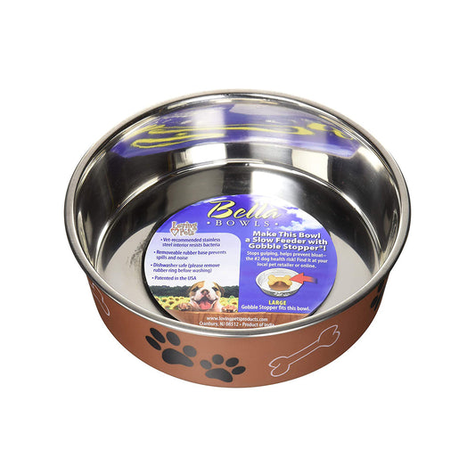 Loving Pets Bowl Metallic Copper Large